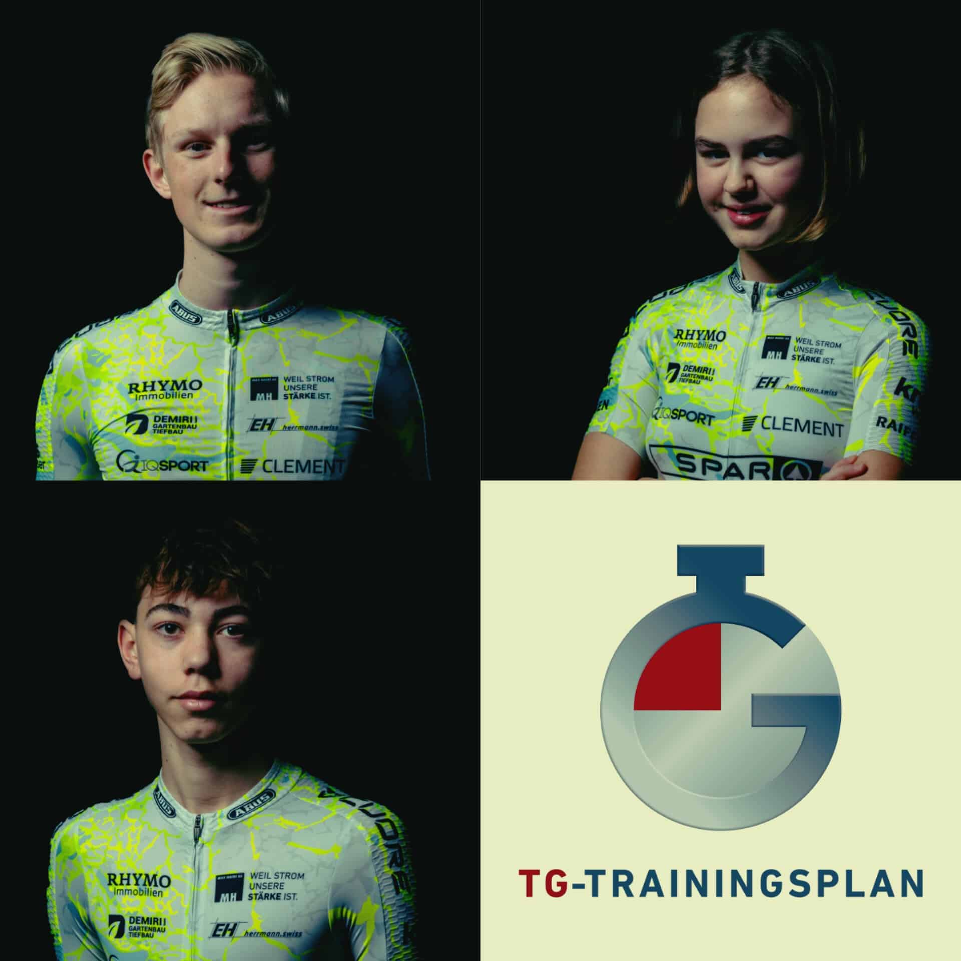 Bildzusammenstellung der drei Jugendfahrer des CTO Rennrad-Teams.